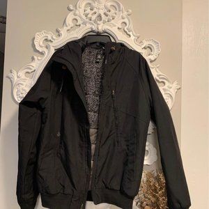 Volcom Warm Black Hooded Jacket (Medium)